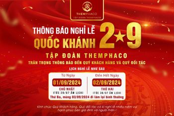 TẬP ĐOÀN THEMPHACO THÔNG BÁO NGHỈ LỄ 2/9